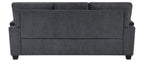 Chelsea Dark Grey Chenille Squared Arm Sofa & Love Seat Set – 9746DG-2PC