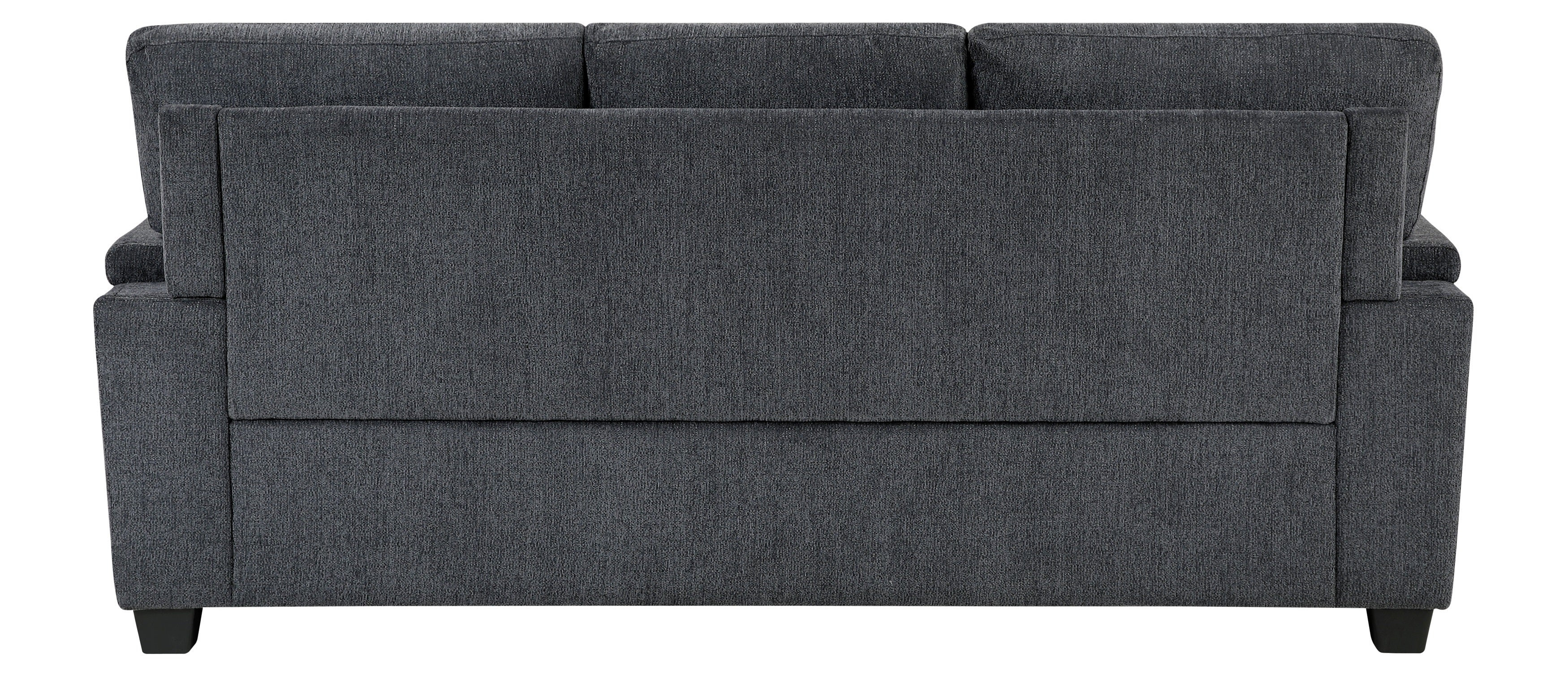 Chelsea Dark Grey Chenille Squared Arm Sofa & Love Seat Set – 9746DG-2PC