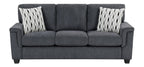Chelsea Dark Grey Chenille Squared Arm Sofa & Love Seat Set – 9746DG-2PC