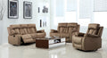 Global United Parsons II Beige Bella Fabric 2-Piece Sofa and Love Seat Set with Recliner Ends – 9760BEI-2PC