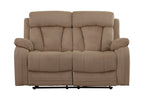 Global United Parsons II Beige Bella Fabric 2-Piece Sofa and Love Seat Set with Recliner Ends – 9760BEI-2PC