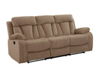 Global United Parsons II Beige Bella Fabric 2-Piece Sofa and Love Seat Set with Recliner Ends – 9760BEI-2PC