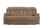 Global United Parsons II Beige Bella Fabric 2-Piece Sofa and Love Seat Set with Recliner Ends – 9760BEI-2PC