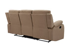 Global United Parsons II Beige Bella Fabric 2-Piece Sofa and Love Seat Set with Recliner Ends – 9760BEI-2PC