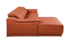 DivanItalia Camel Italian Leather 3-Piece Power Reclining Sectional with Chaise – 9762CM-3PC-CH