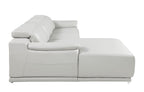 DivanItalia Light Grey Italian Leather 3-Piece Power Reclining Sectional with Chaise – 9762LG-3PC-CH