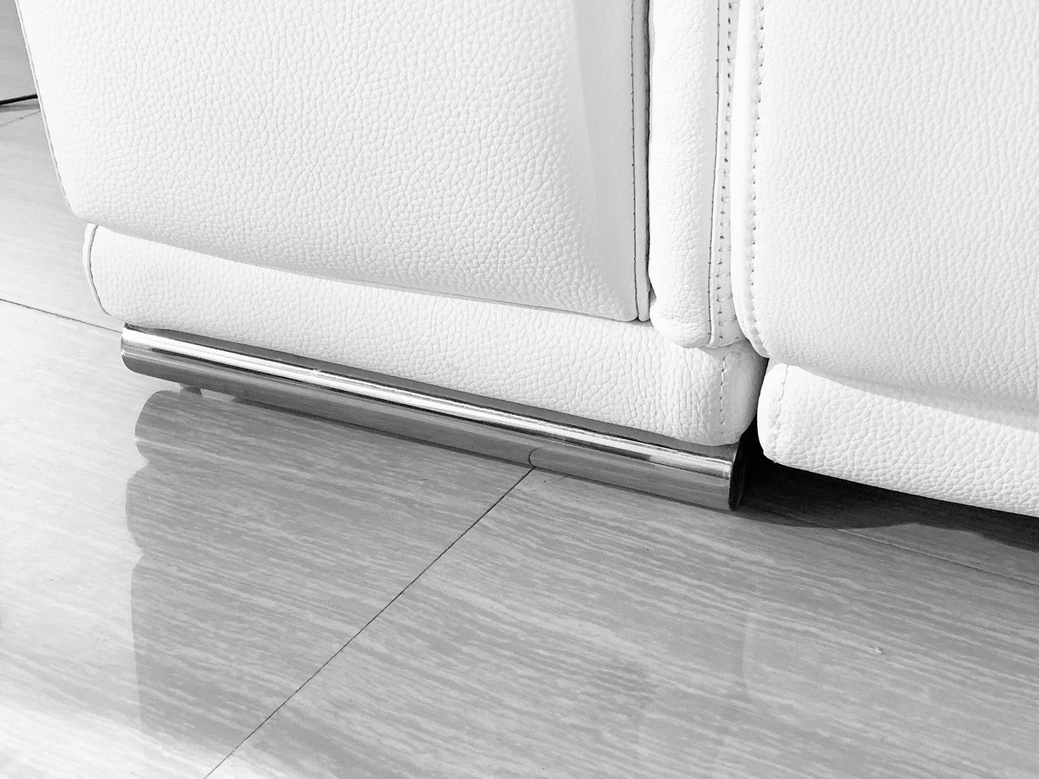 Global United 9762WH-6PC 6 pc DivanItalia white italian leather power reclining sectional sofa adjustable headrests