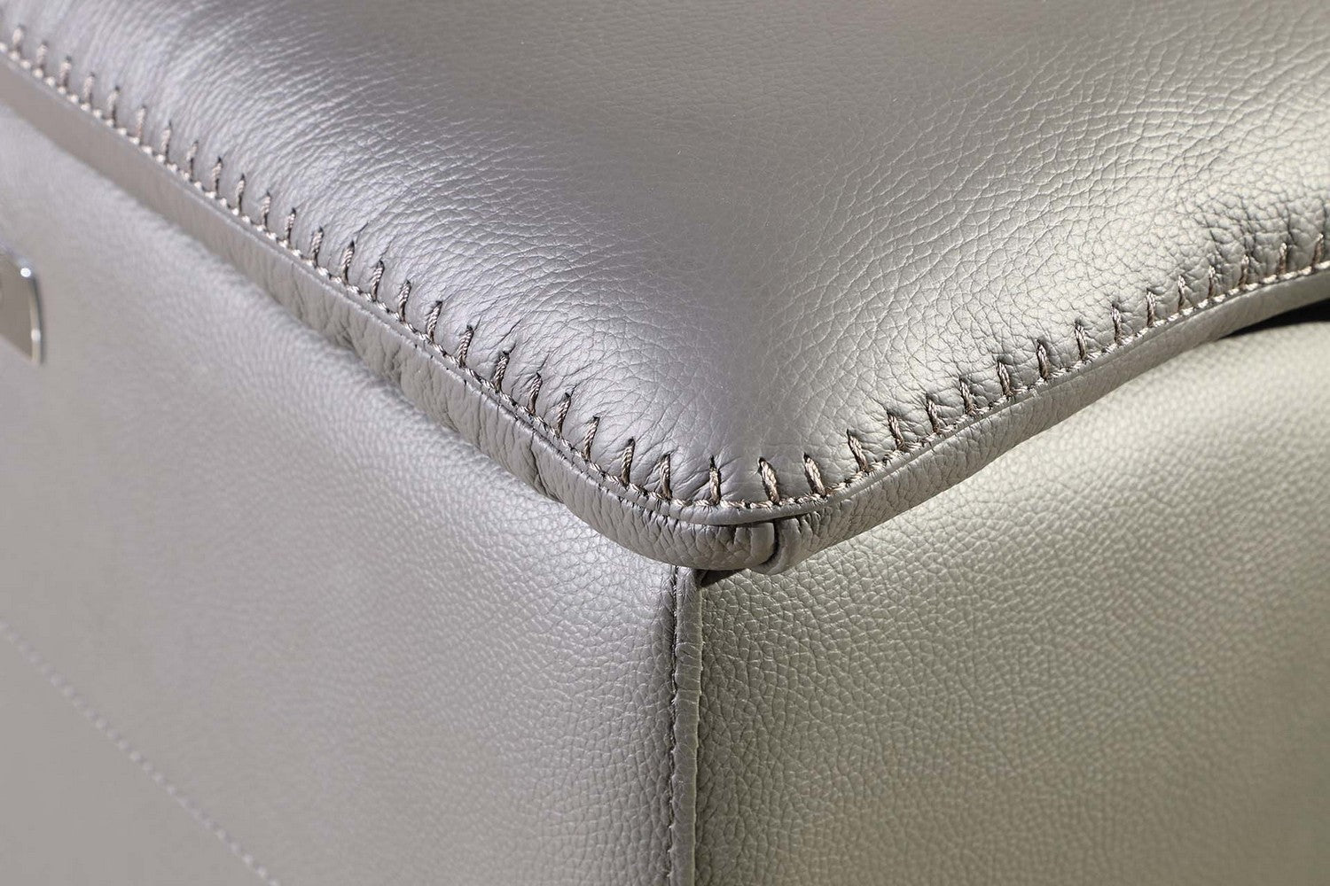 Global United 9762GY-6PC 6 pc DivanItalia gray italian leather power reclining sectional sofa adjustable headrests