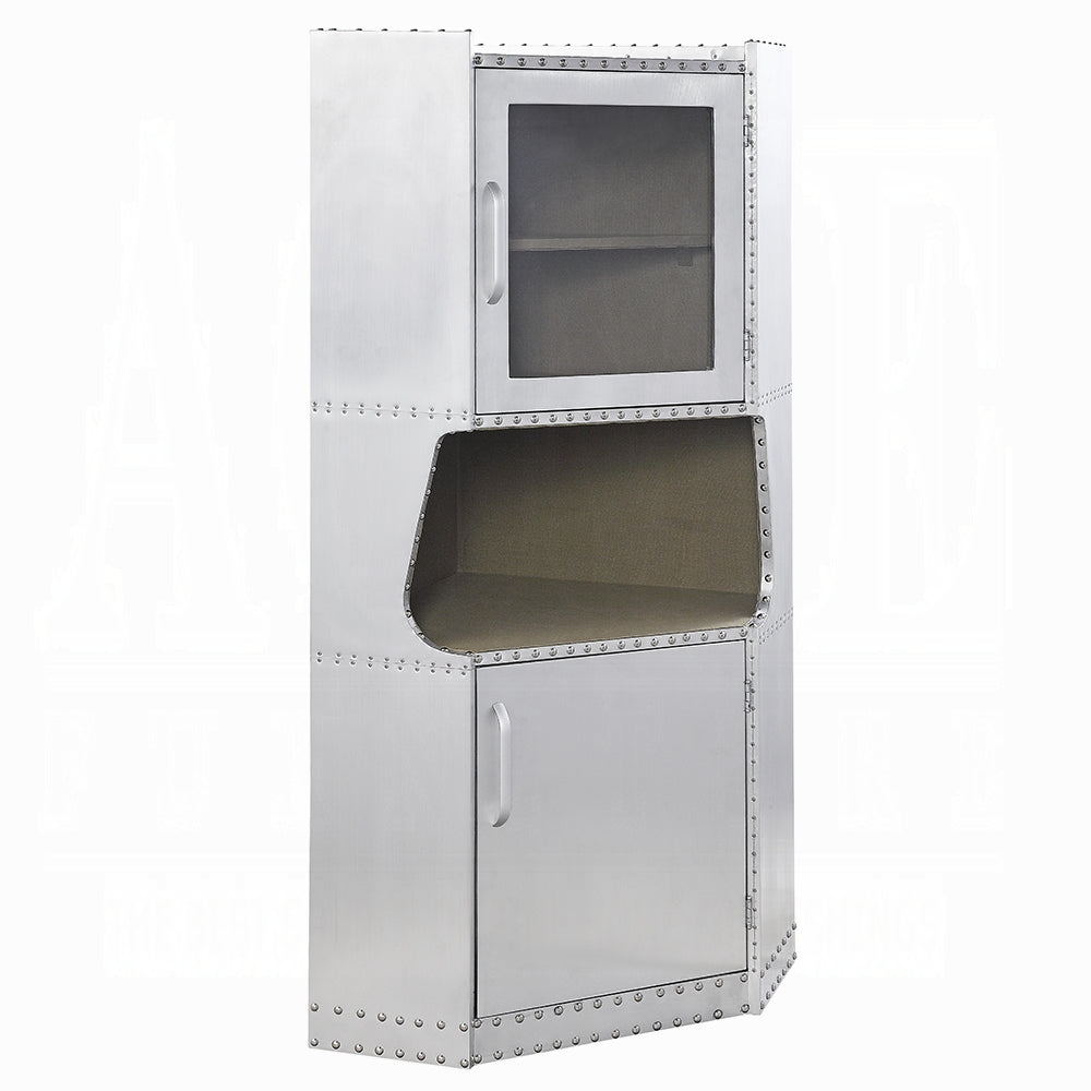 Acme 97710 Brancaster aluminum riveted finish wine cabinet