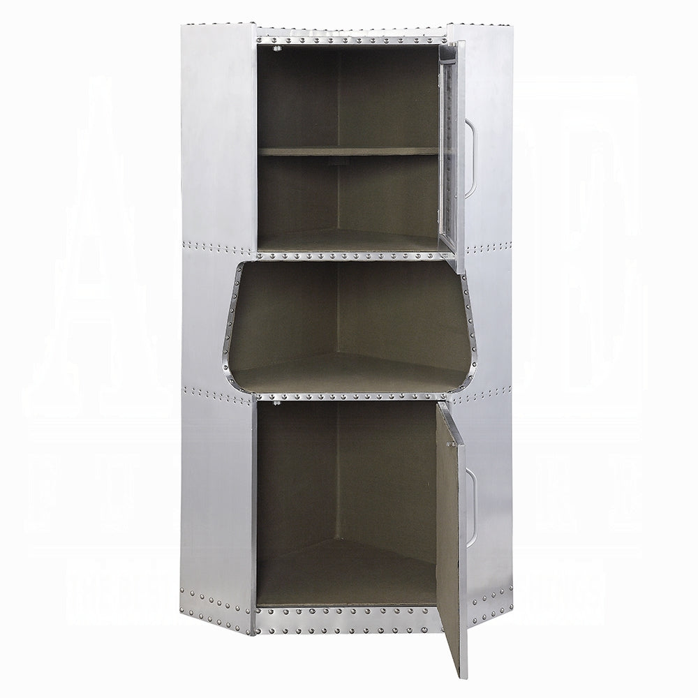 Acme 97710 Brancaster aluminum riveted finish wine cabinet