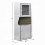 Acme 97710 Brancaster aluminum riveted finish wine cabinet