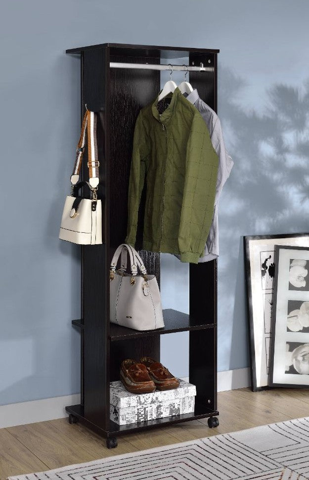 97793 Gracie oaks kolen espresso finish wood mud room entry boot bench coat tree rack