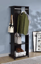 97793 Gracie oaks kolen espresso finish wood mud room entry boot bench coat tree rack