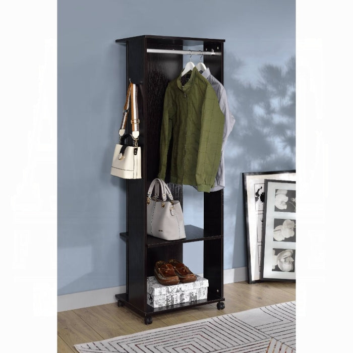 97793 Gracie oaks kolen espresso finish wood mud room entry boot bench coat tree rack