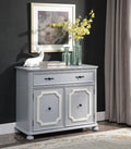 Acme 97861 Enyin grey finish wood 36" console cabinet with fbun feet and drawer