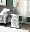 Acme 97930 Rosdorf park shelbyville glam noralie mirrored and faux diamonds inlay nightstand bed side end table