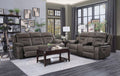 Homelegance 9989DB-2PC 2 pc Madrona hill dark brown polished microfiber motion sofa and love seat set