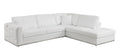 Global United 998-WH-RAF 2 pc Latitude run oleander white italian leather sectional sofa with right facing chaise chrome trim