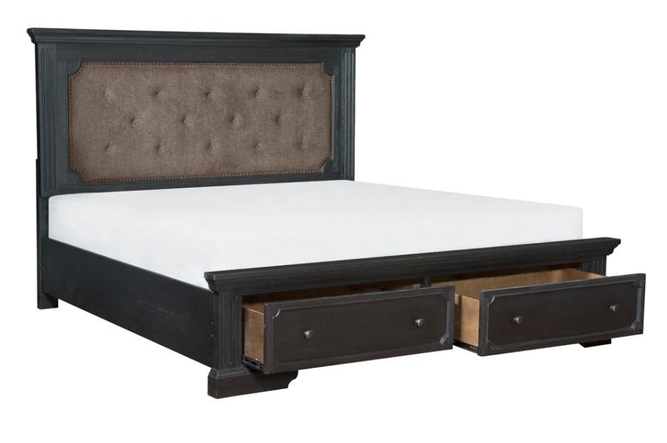 Homelegance 1647-4PC 4 pc Darby home co bolingbrook charcoal finish wood bedroom set with drawers