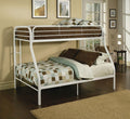Acme 02053WH Wildon home tritan twin over full white finish tubular metal bunk bed