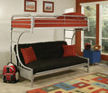 Acme 02091SL Harriet bee easingwold eclipse "c" shaped style twin over full futon silver finish tubular metal bunk bed