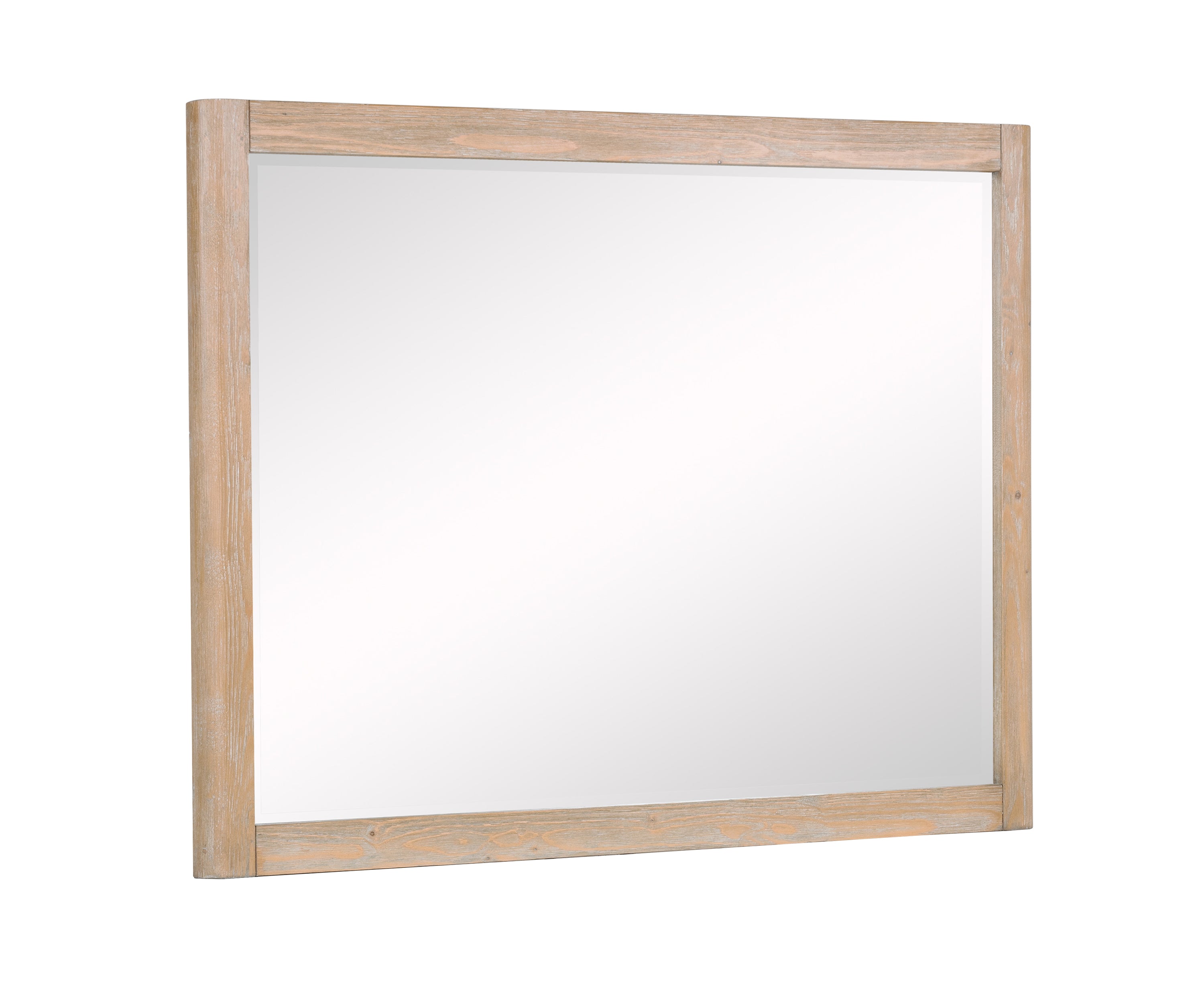 B1450 4 pc Kara natural finish wood fabric padded headboard queen bedroom set