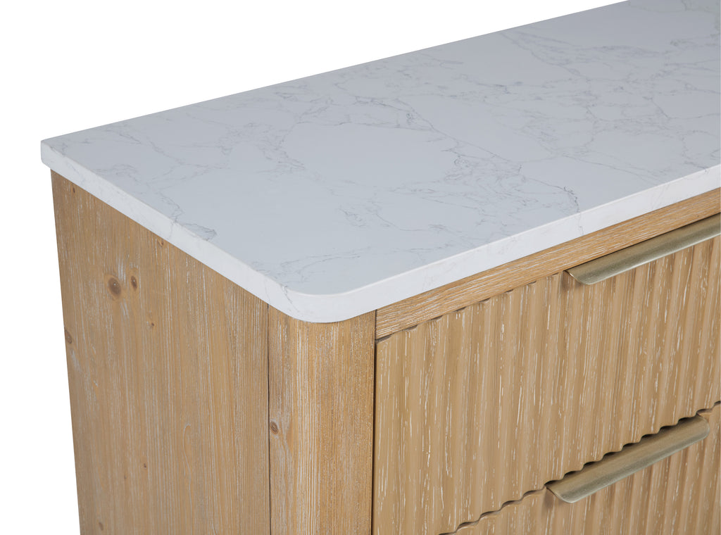 B1450 4 pc Kara natural finish wood fabric padded headboard queen bedroom set