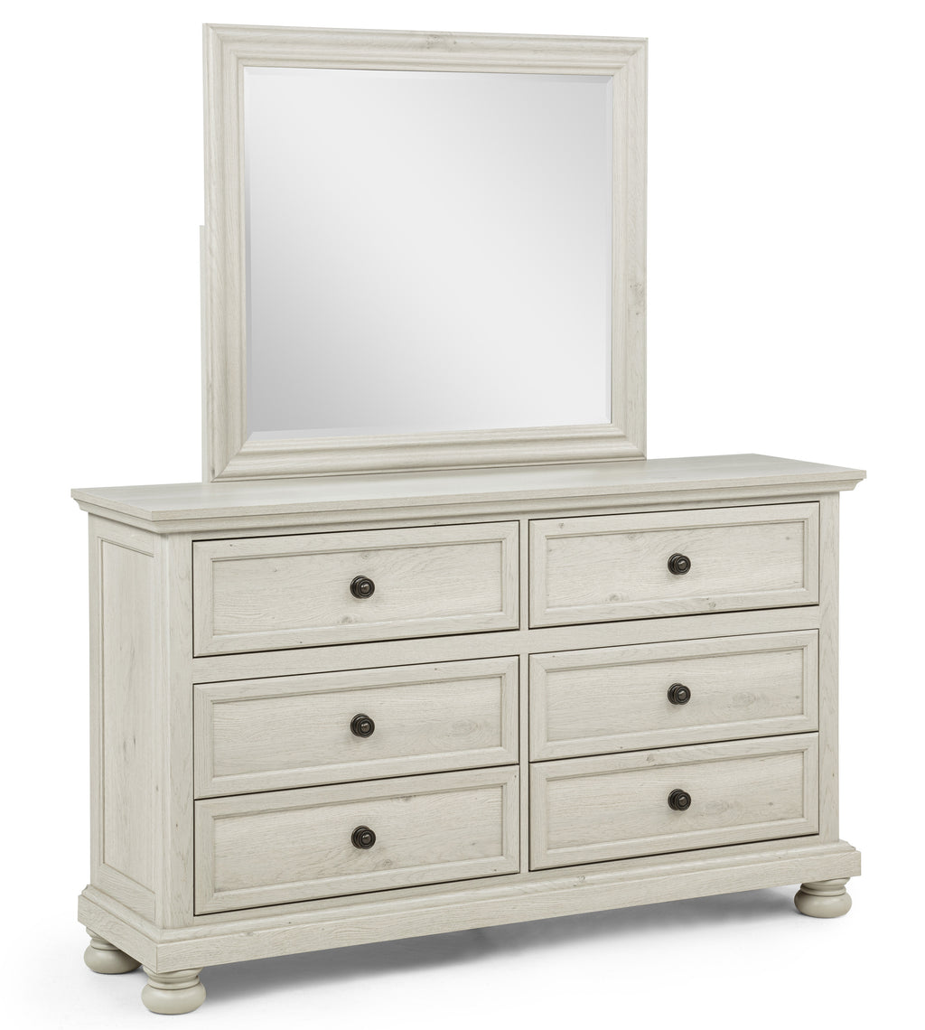 Claribelle 4-Piece Warm Off White Queen Bedroom Set with Footboard Drawers – B1820