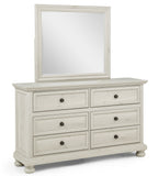 Claribelle 4-Piece Warm Off White Queen Bedroom Set with Footboard Drawers – B1820