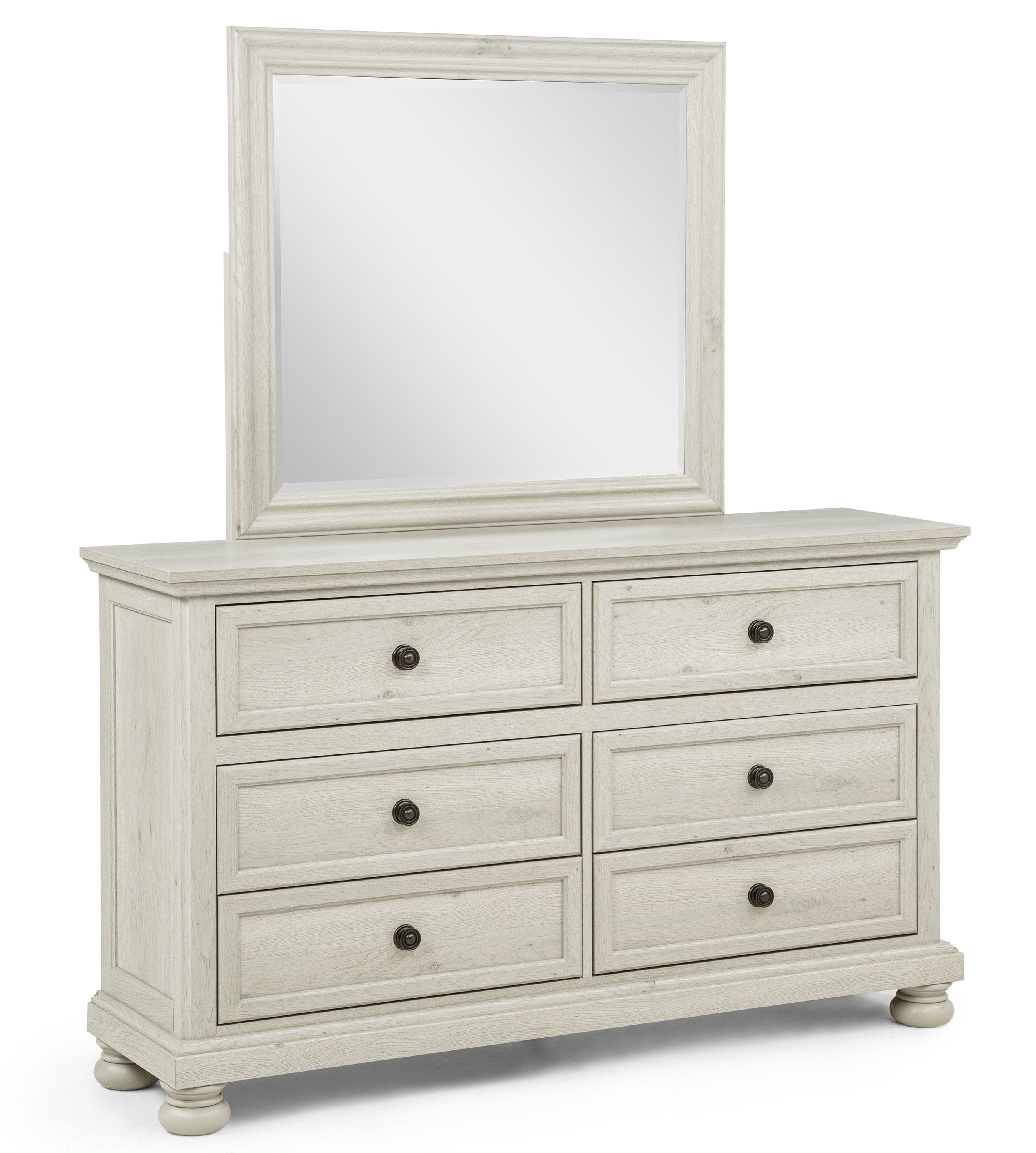 Claribelle 4-Piece Warm Off White Queen Bedroom Set with Footboard Drawers – B1820