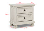 Claribelle 4-Piece Warm Off White Queen Bedroom Set with Footboard Drawers – B1820