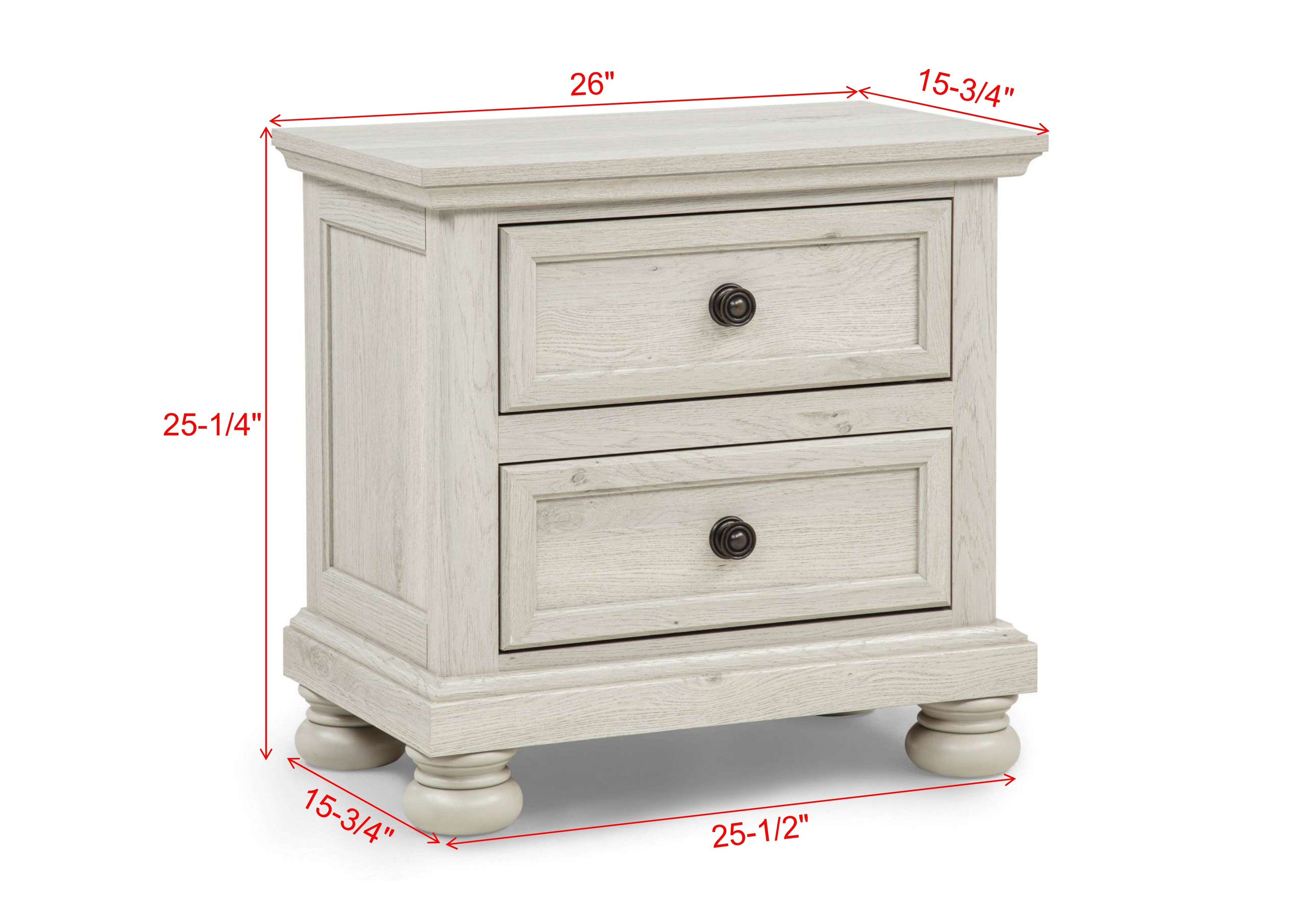 Claribelle 4-Piece Warm Off White Queen Bedroom Set with Footboard Drawers – B1820
