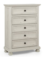 Claribelle 4-Piece Warm Off White Queen Bedroom Set with Footboard Drawers – B1820