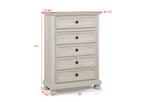 Claribelle 4-Piece Warm Off White Queen Bedroom Set with Footboard Drawers – B1820