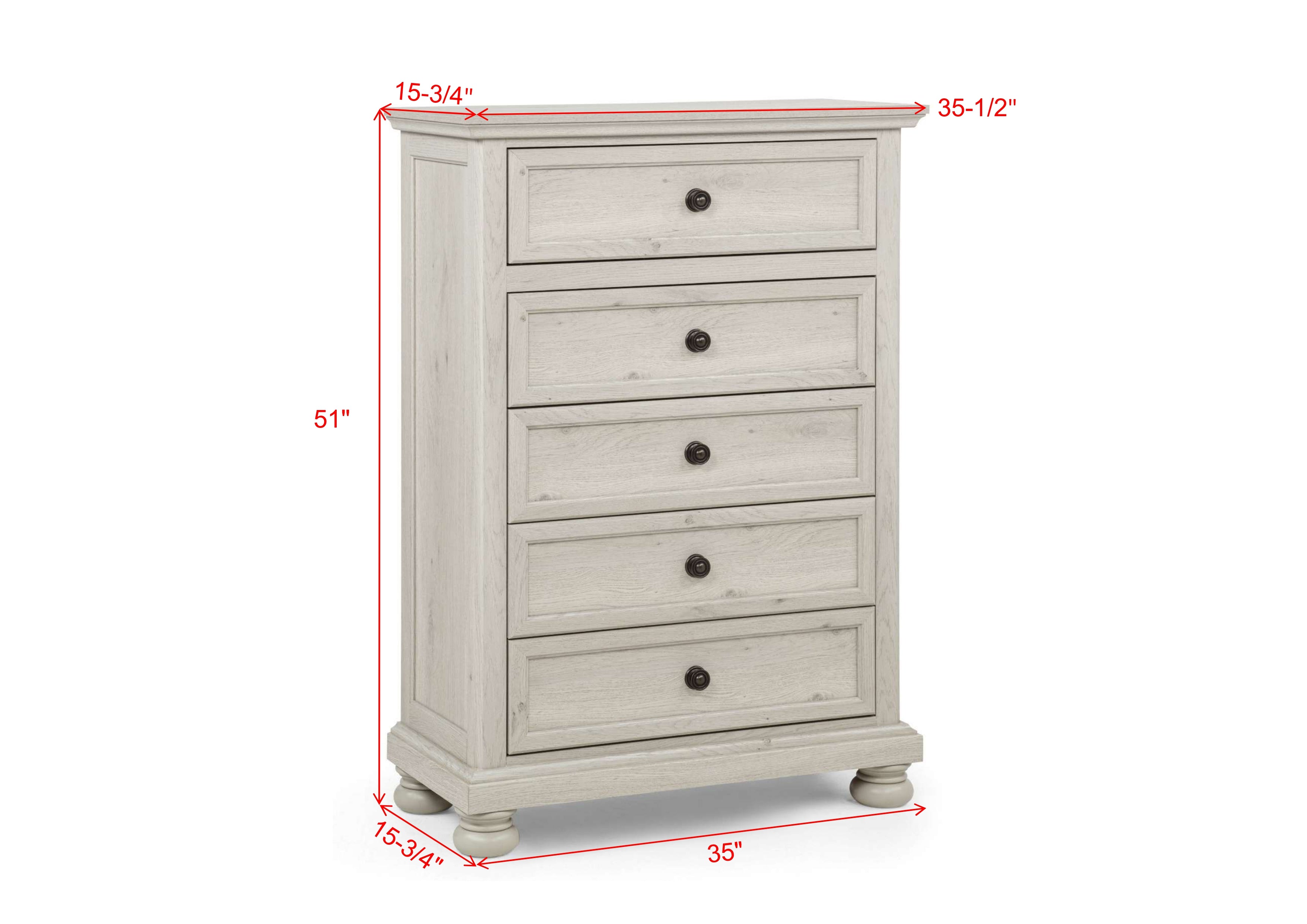 Claribelle 4-Piece Warm Off White Queen Bedroom Set with Footboard Drawers – B1820