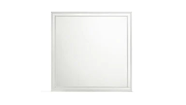 Europa Modern White Dresser with Silver Accents | Europa