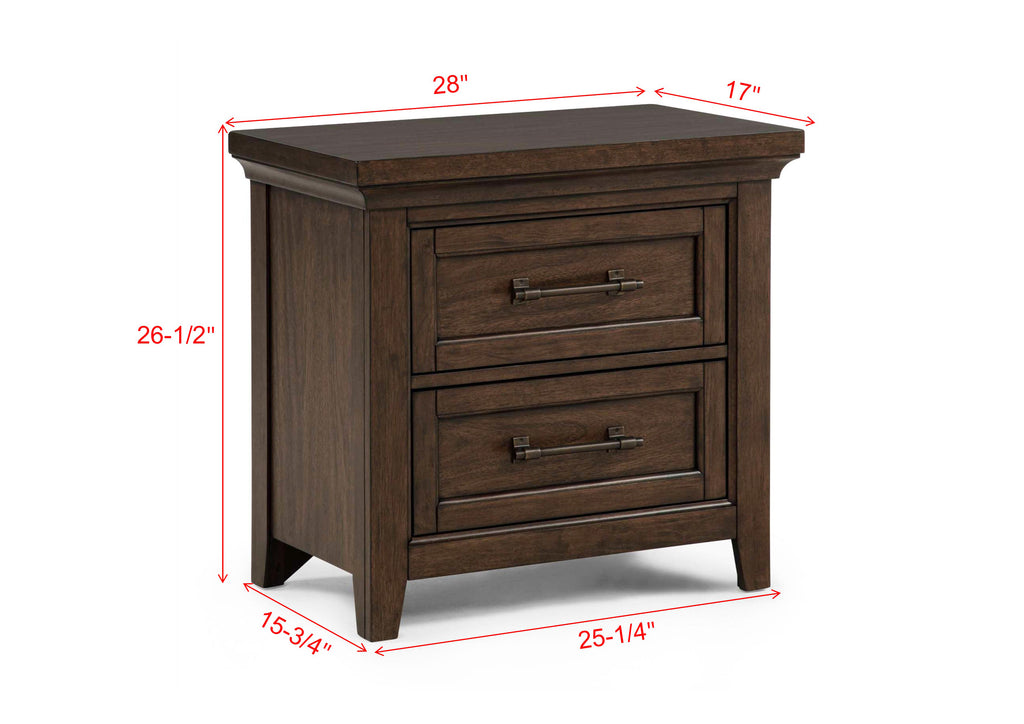 Beckett 4-Piece Rustic Brown Wood Poster Queen Bedroom Set with Footboard Bench – B1950