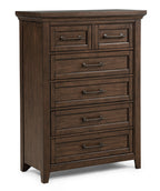 Beckett 4-Piece Rustic Brown Wood Poster Queen Bedroom Set with Footboard Bench – B1950