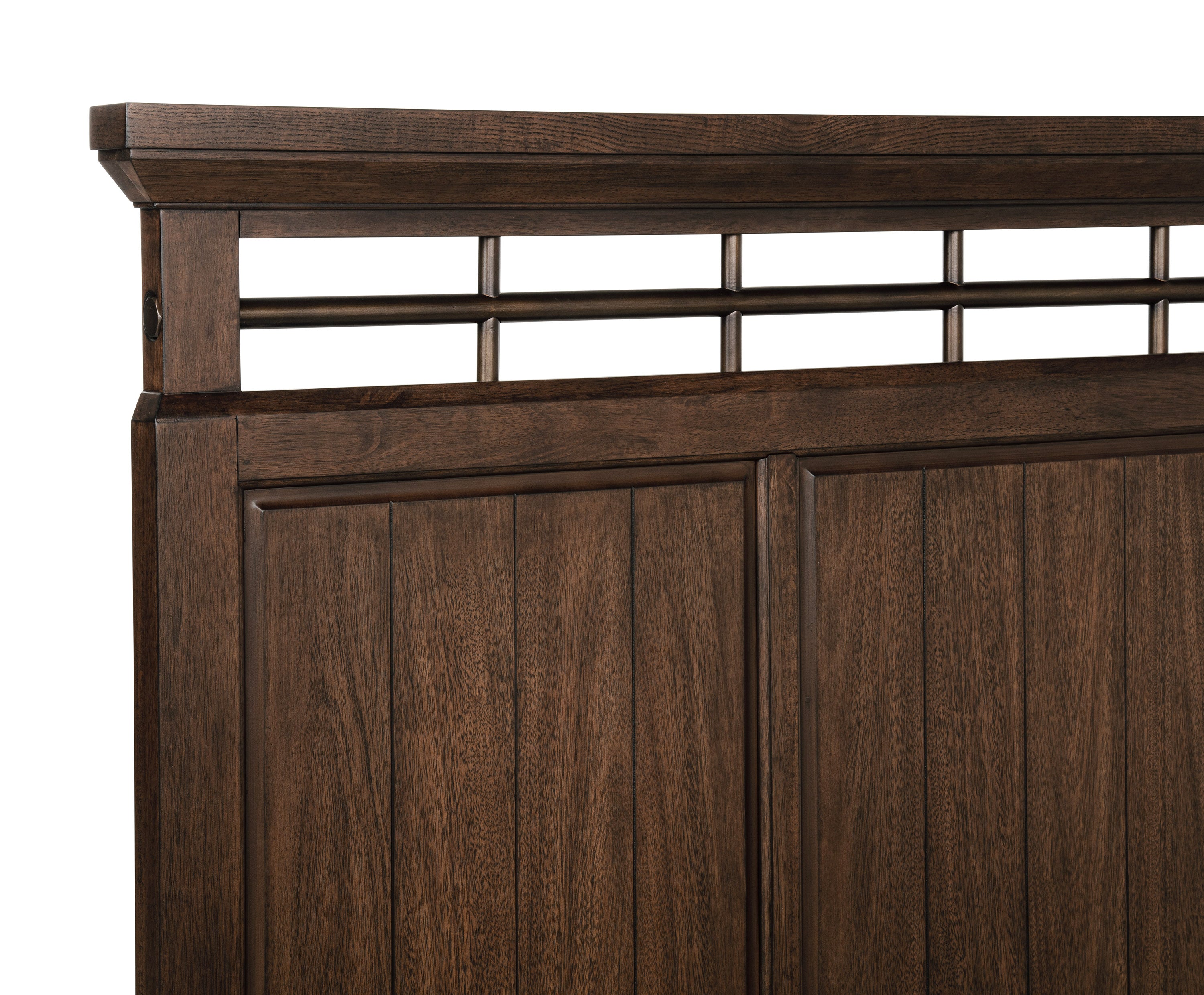 B1950 4 pc Beckett rustic brown finish wood poster queen bedroom set footboard bench