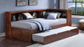 B2013BCDC-1BCR Harriett bee frankie dark cherry finish wood corner bookcase twin bed with trundle