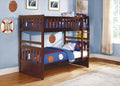 B2013DC-1 Harriett bee lomas dark cherry finish wood twin over twin bunk bed set