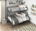 B2020BKTF-1 Harriett bee bailey black metal twin over full 3" tube arched top bunk bed