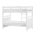 B2024WH-1 Sloane white finish wood twin over twin bunk bed set panel headboard and footboard