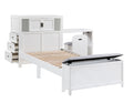 Homelegance B2024WHBC-1 Sloane white finish wood Twin storage headboard bed with slide out desk and stool