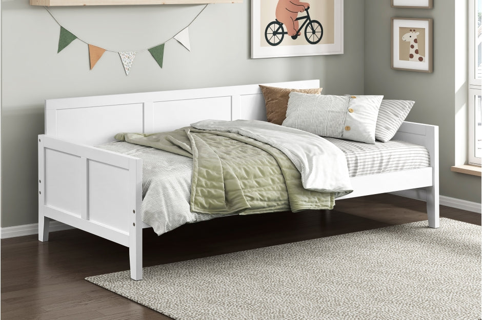 B2053DBW Darby home co orion white finish wood day bed panel ends