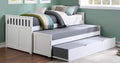 B2053RTW-1R Darby home co orion white finish wood day bed with double pull out trundle