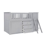 Homelegance Bartly Twin Low Loft Bed with Dresser & Bookcase Grey – B2063LL-1-BCDR