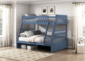 B2083BUTF-1 Darby home co orion dark blue finish wood twin over full bunk bed