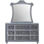 Cameo 4-Piece Gray Velvet Tufted Queen Bedroom Set – B2100
