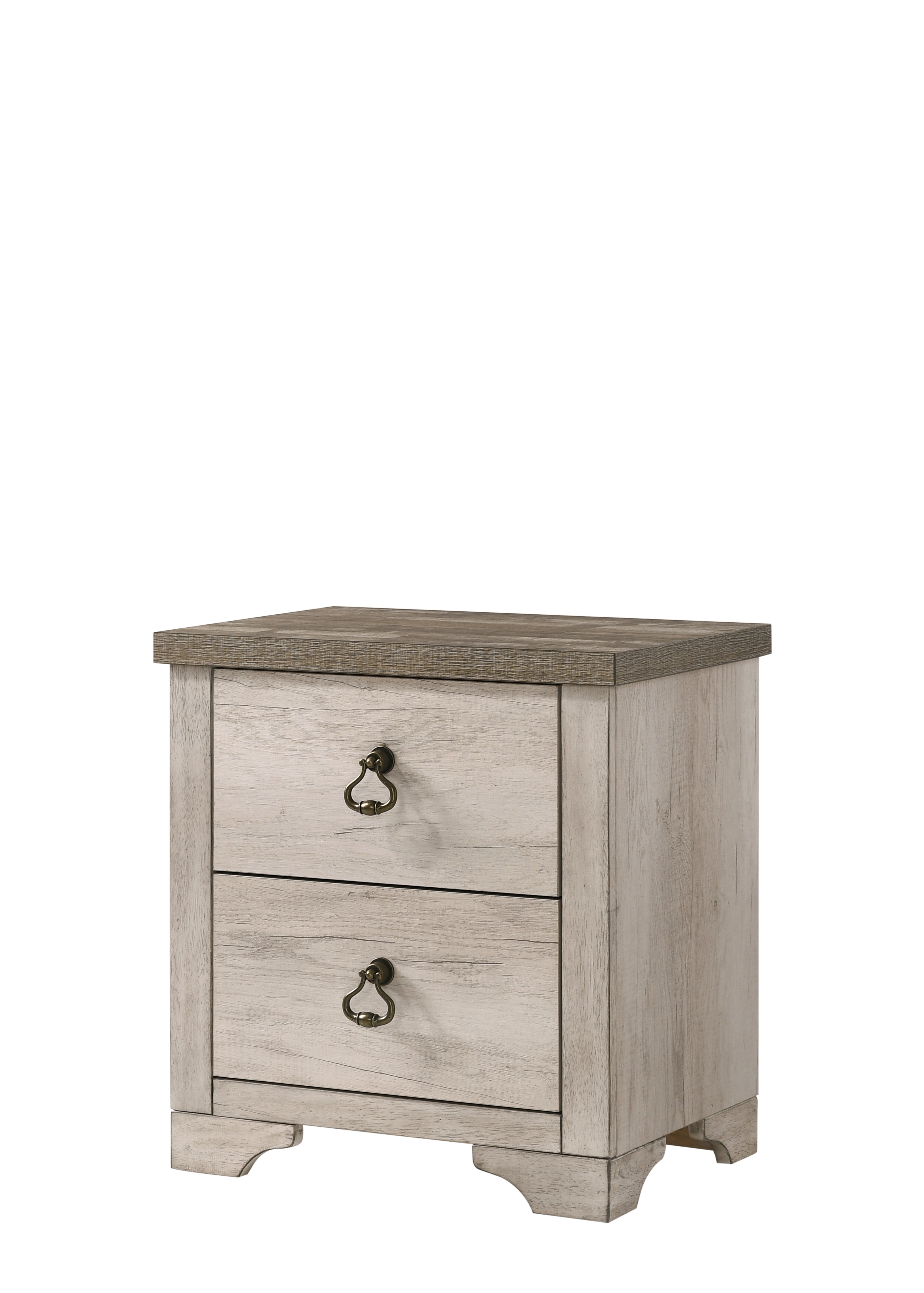 B3050 4 pc A & J homes studio patterson rustic weathered finish wood queen bedroom set